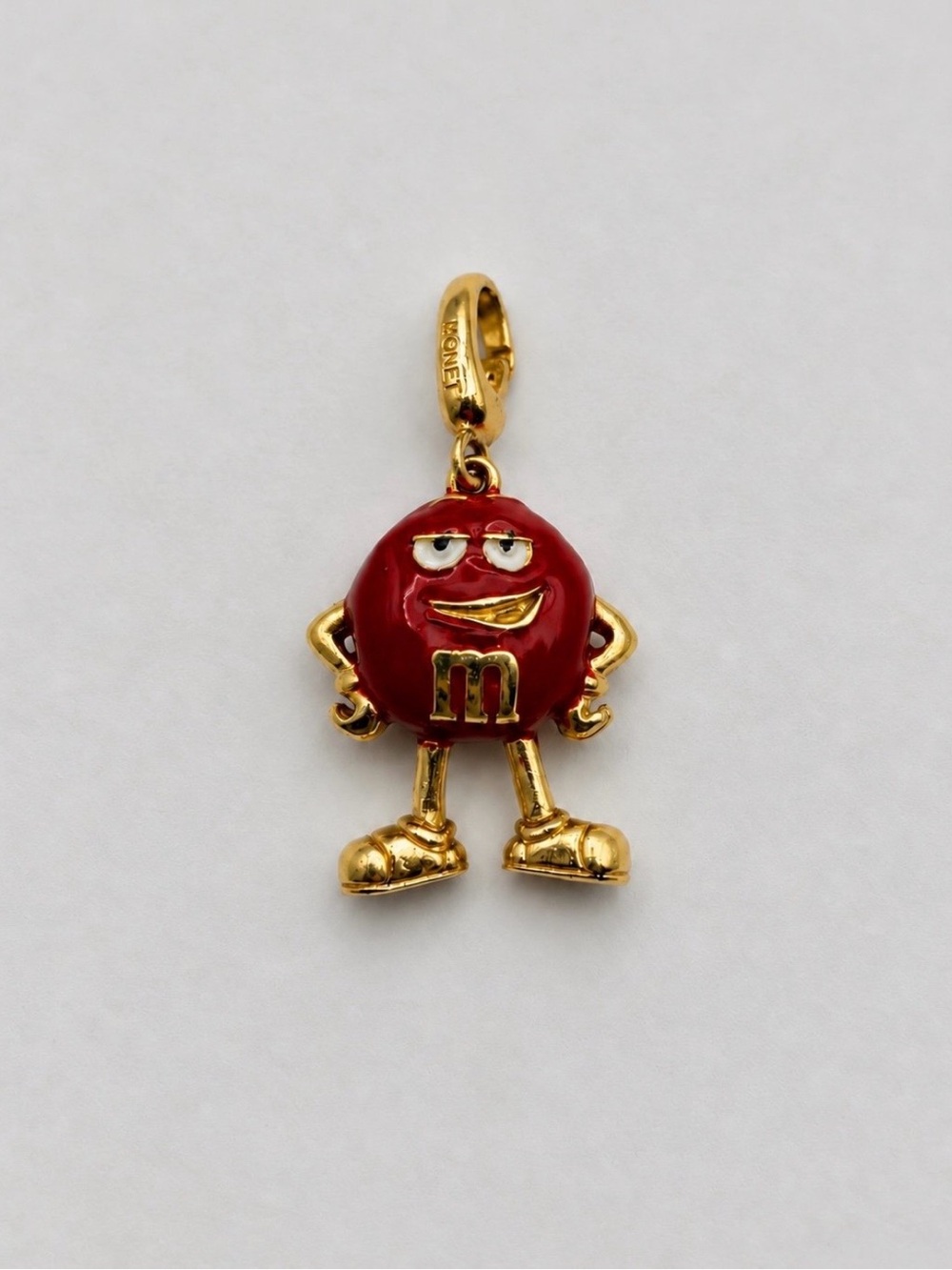 Monet Red M&M’s Charm with Gold-Tone Accents